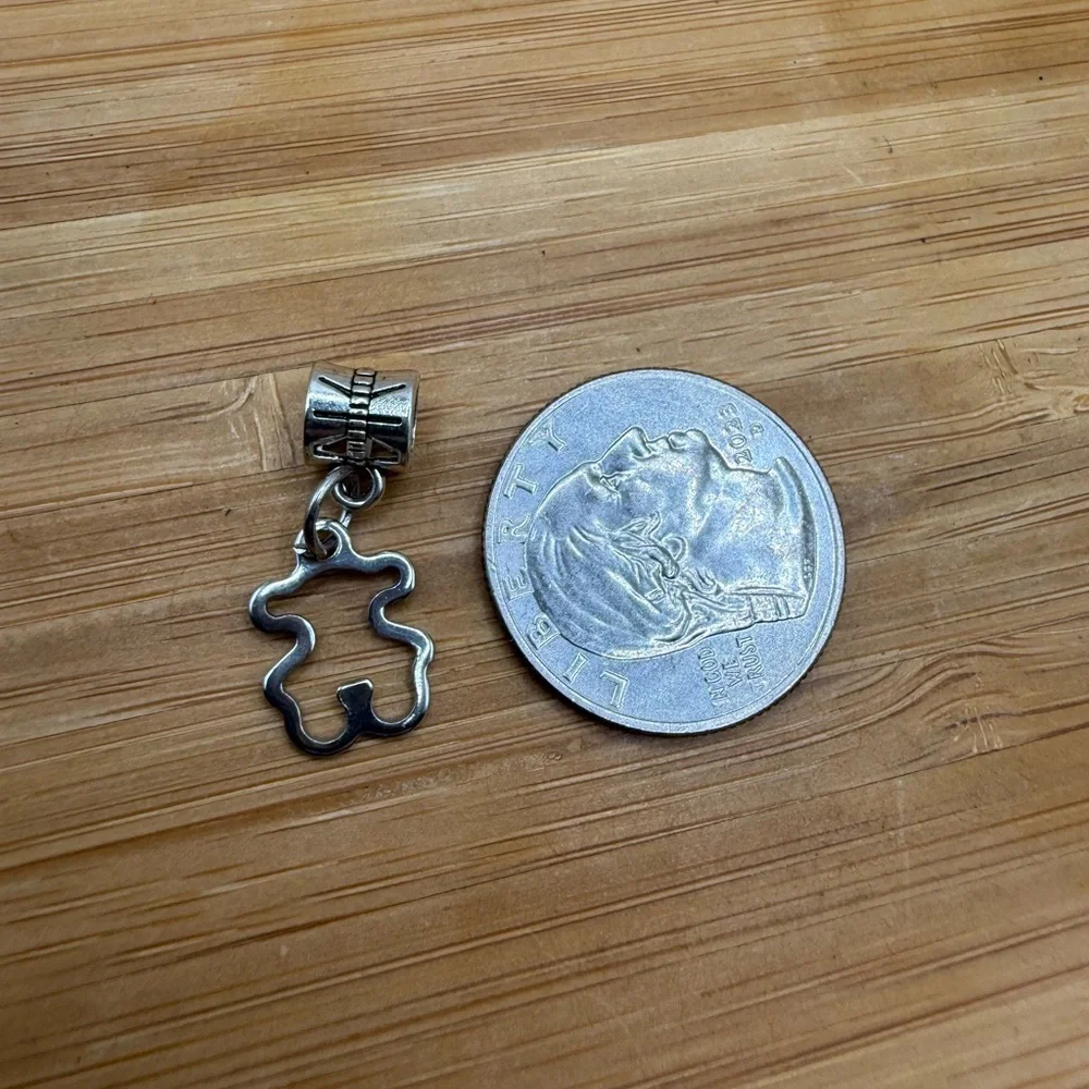 Silver Tone Bear Charm‎ Pendant